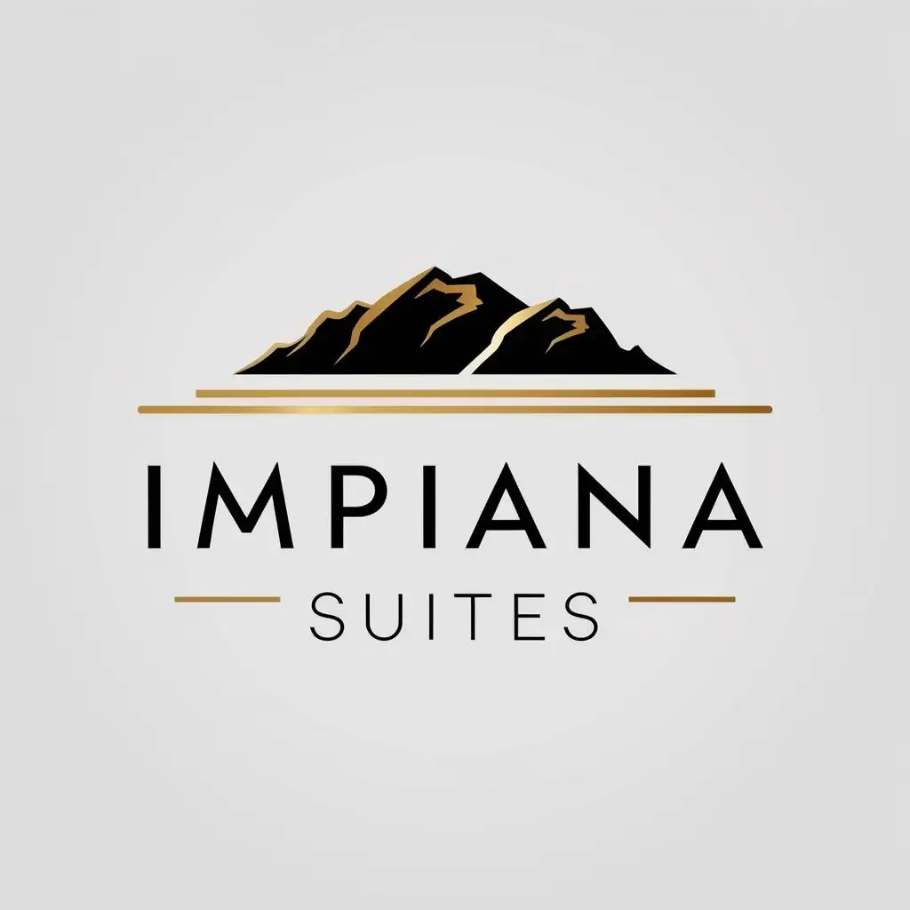 LOGO-Design-For-IMPIANA-SUITES-Luxurious-Homestay-with-Mountain-Silhouette-and-Gold-Accents-on-Black-Background