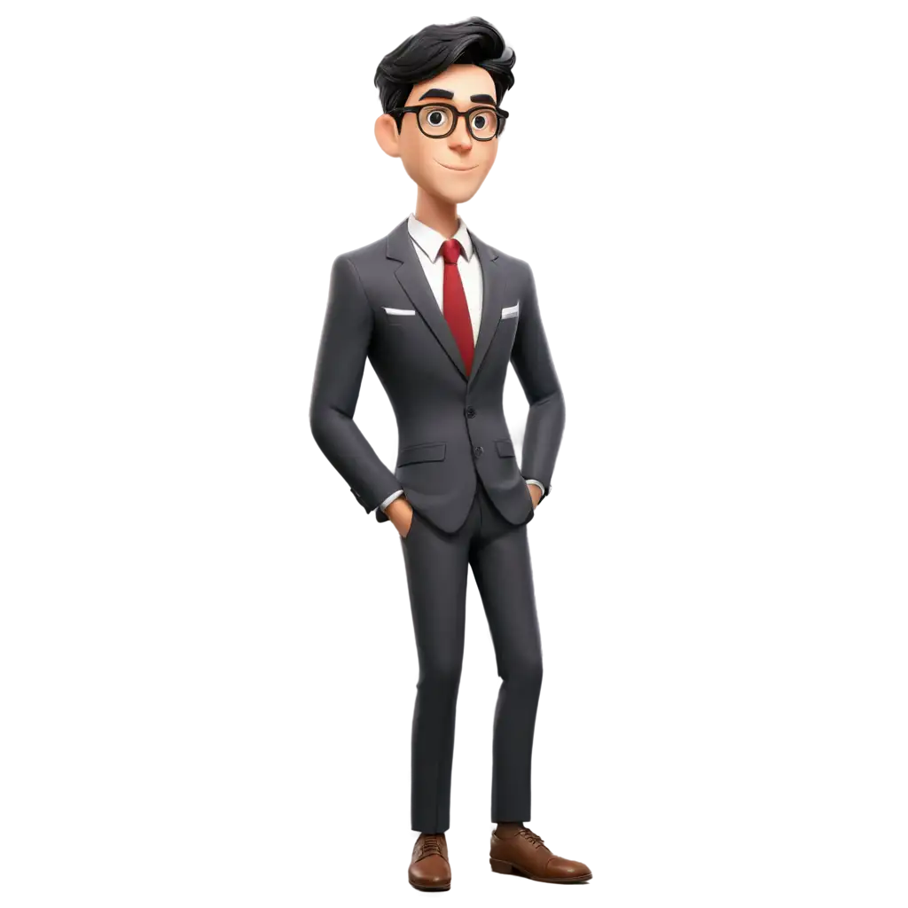 Sophisticated-Young-Man-in-Suit-with-Glasses-and-MidLength-Black-Hair-PNG-Image