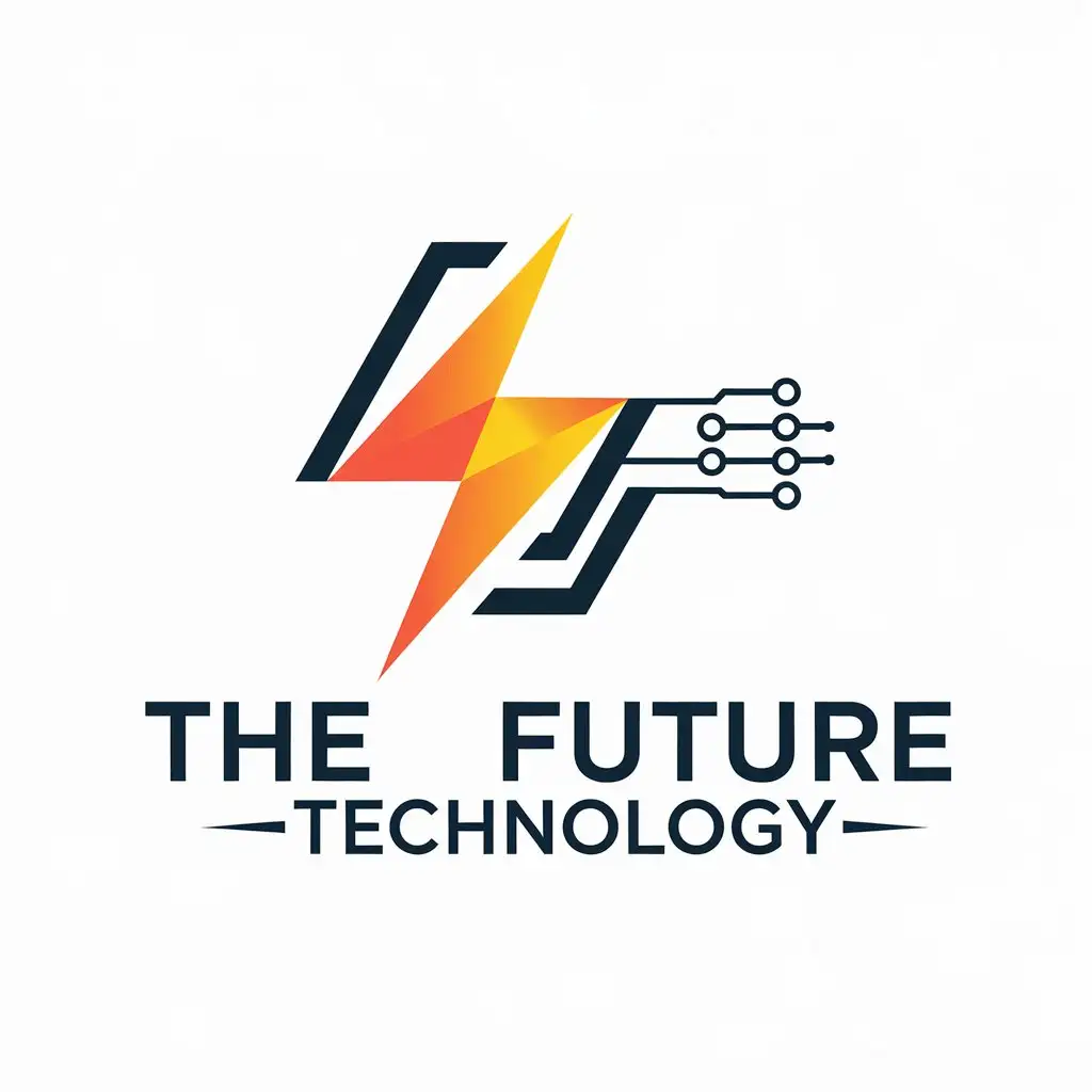 LOGO Design for The Future Technology Lightning and Bipolar Junction Transistor Theme for Tech Industry