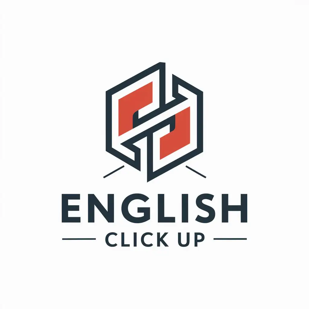 LOGO Design For English Click Up Knowledge Symbol in Education Industry