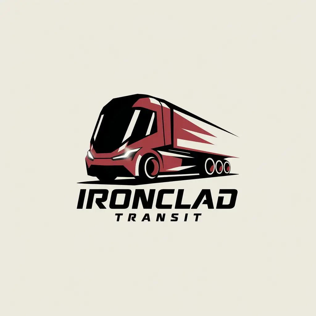 LOGO Design for Ironclad Transit Modern and Sleek Red Black Icon