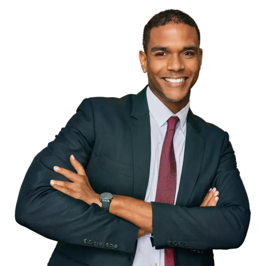 Professional-PNG-Portrait-Smiling-Black-Man-in-a-Suit-with-Arms-Crossed