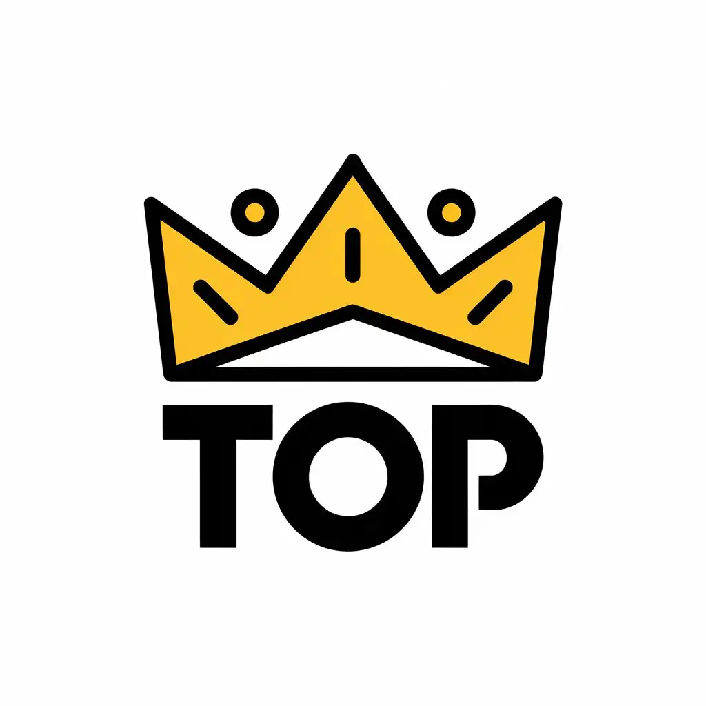 LOGO Design for TOP Vector Crown Symbol with Clear Background