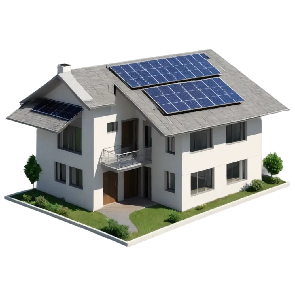 Free-PNG-Image-of-Solar-Panels-on-Roof-Transparent-Background-HighQuality-Digital-Rendering