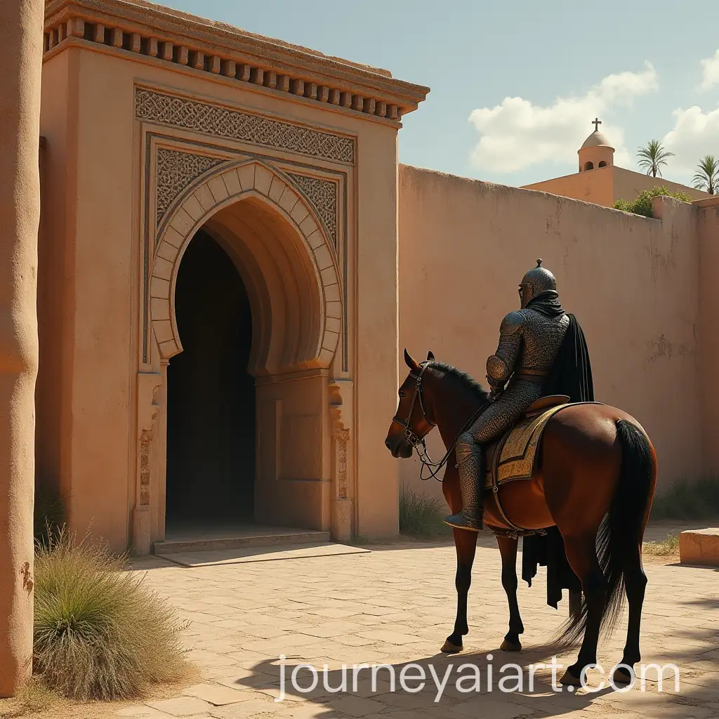 Moroccan-Knight-Feeding-His-Horse-at-the-Gates-of-Medieval-Marrakech