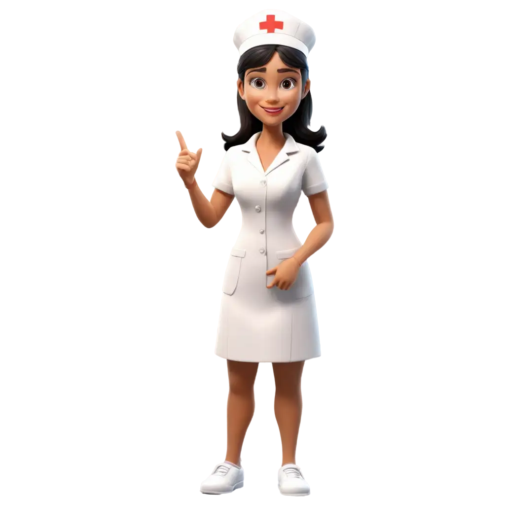 compounder Nurse cartoon 3D character