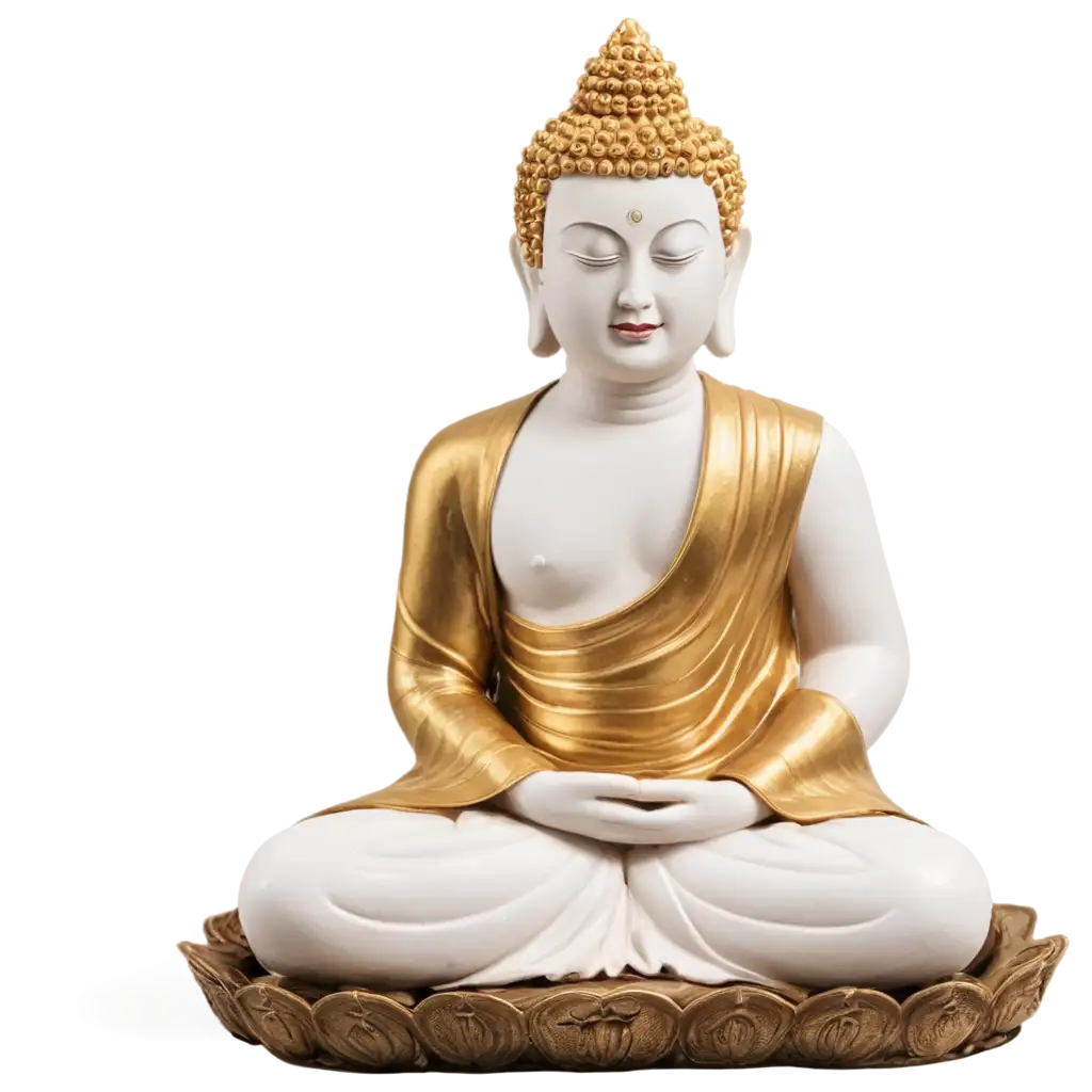 Elegant-White-and-Golden-Buddha-Statue-PNG-Capturing-Serenity-and-Spirituality