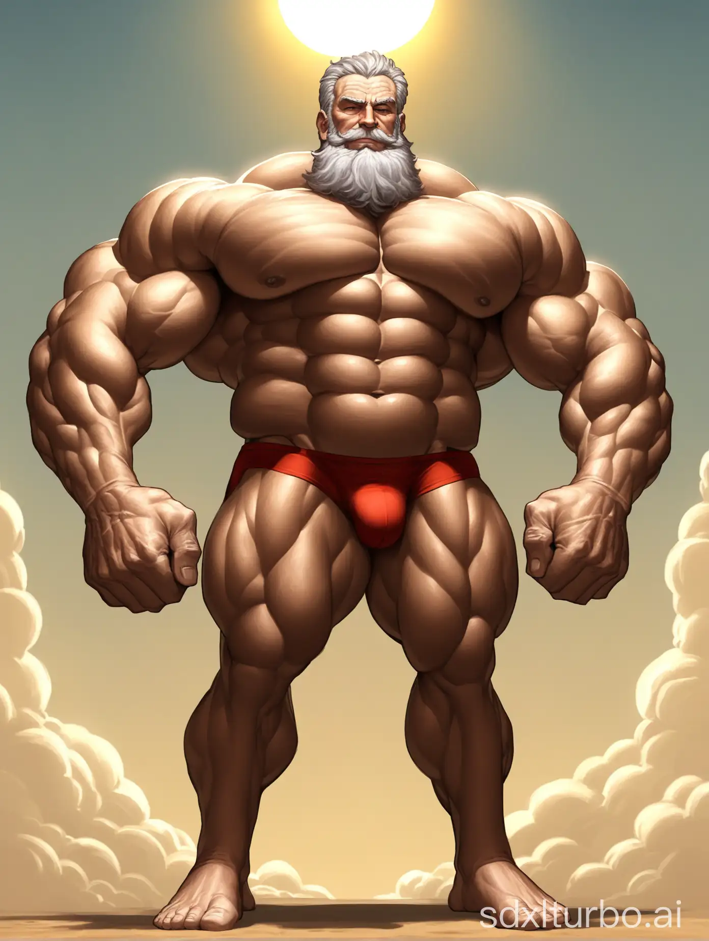 Mighty-Titan-with-Sun-Power-Displaying-Herculean-Physique-in-Underwear