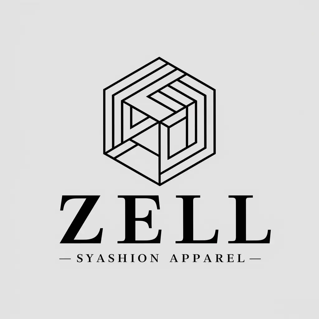 a vector logo design,with the text "ZELL", main symbol:e-commerce fashion apparel,complex,be used in Retail industry,clear background