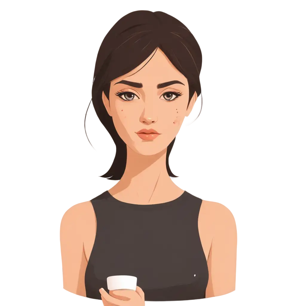 FedUp-Animated-Vector-Girl-Face-with-Sadness-for-PNG-Image-Acne-Struggles-and-Skincare-Journey