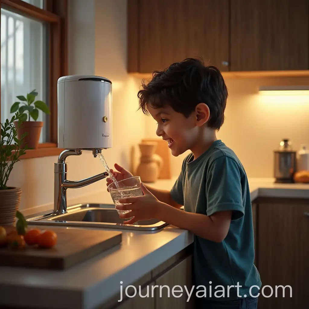 Young-Boy-FillingAI-Image-Prompt-Expansion-Glass-with-Water-in-Cozy-Modern-Indian-Kitchen