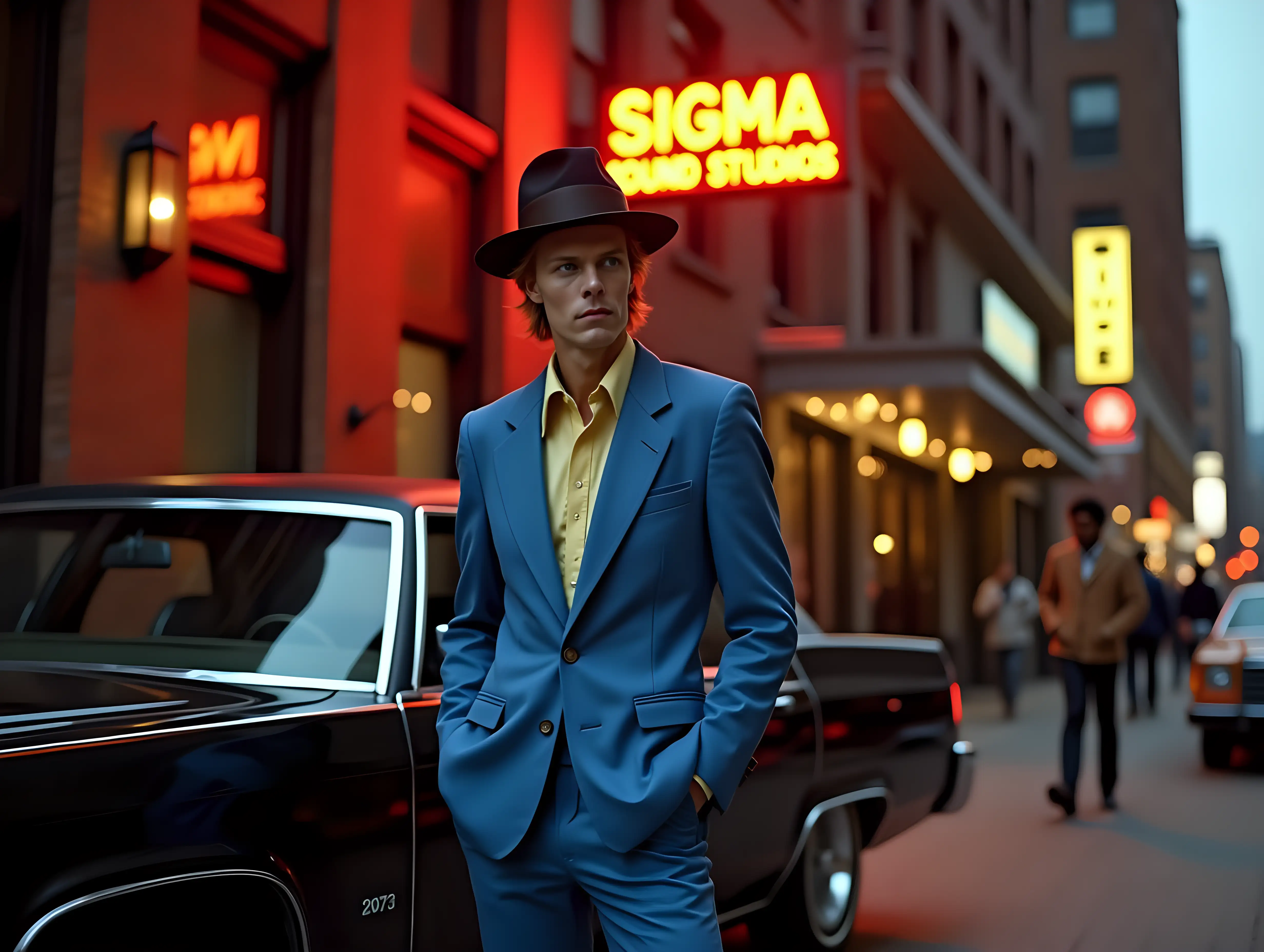 David-Bowie-1975-Rock-Star-Look-in-Cobalt-Suit-Outside-Sigma-Sound-Studios