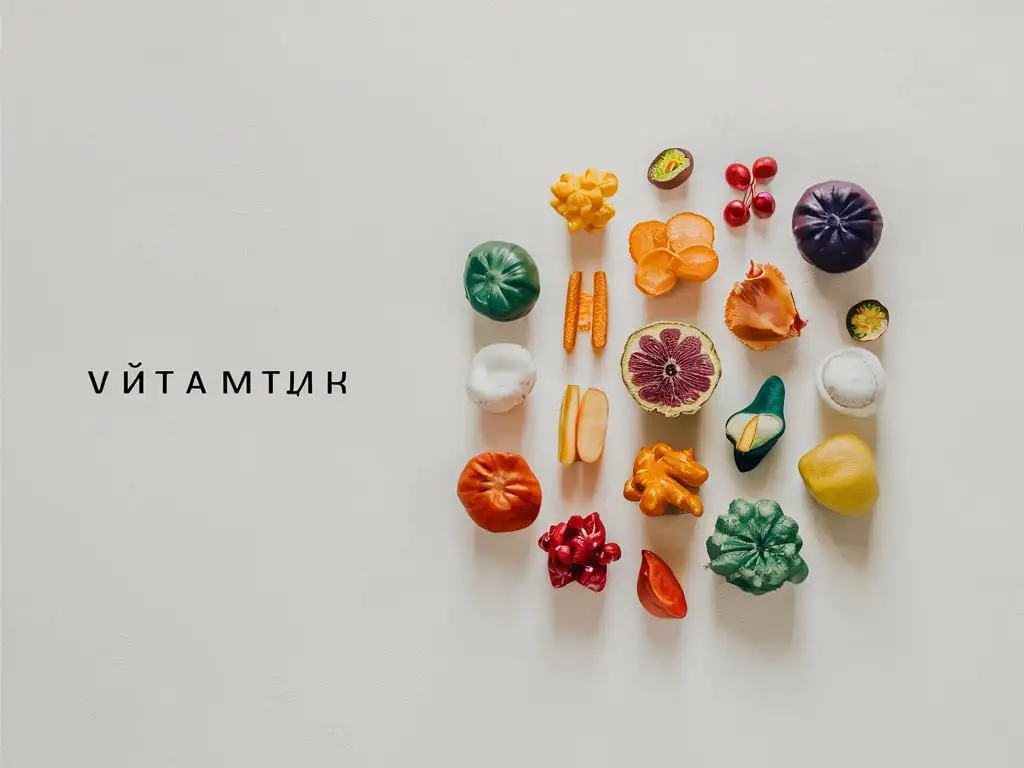 Generate a preview for an online course about vitamins, without extra words and inscriptions except the word 'vitamin'