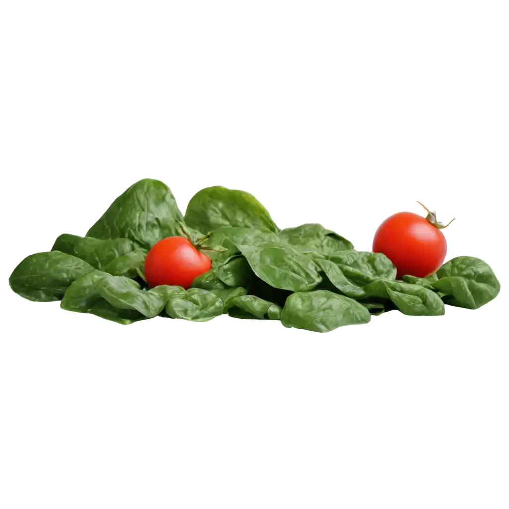 Vibrant-Spinach-and-Tomatoes-PNG-Image-for-Culinary-Creativity