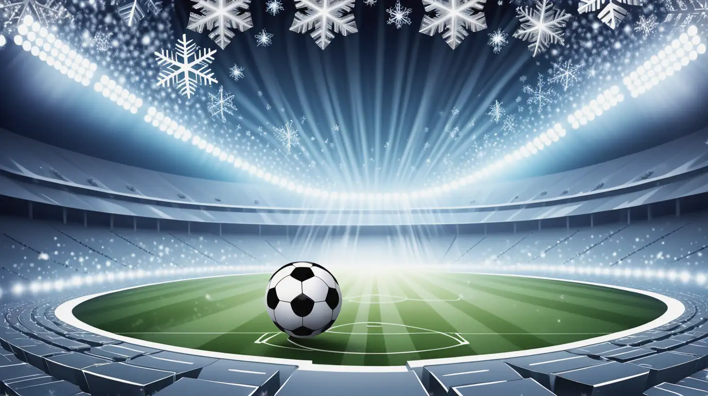 Silver Snowflake Disco Soccer Stadium Background