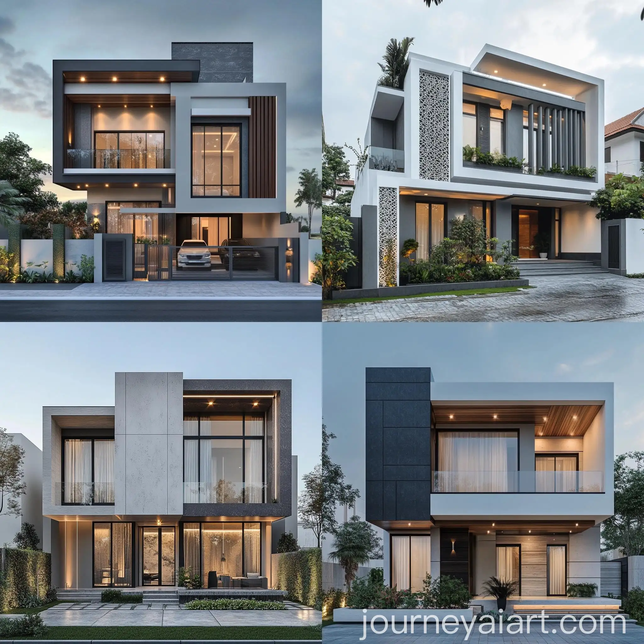 Modern-House-Front-Elevation-in-Grey-and-White-Theme