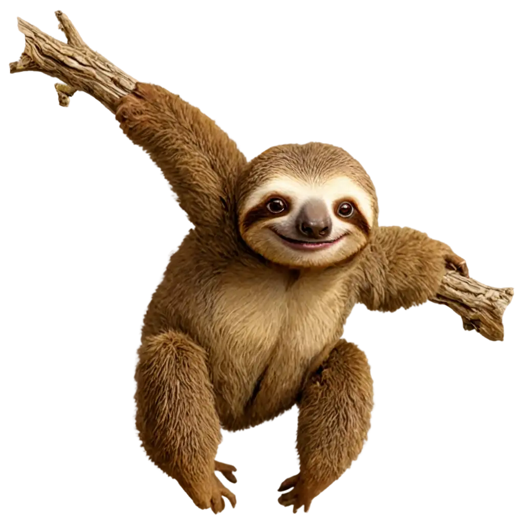 Funny tree sloth