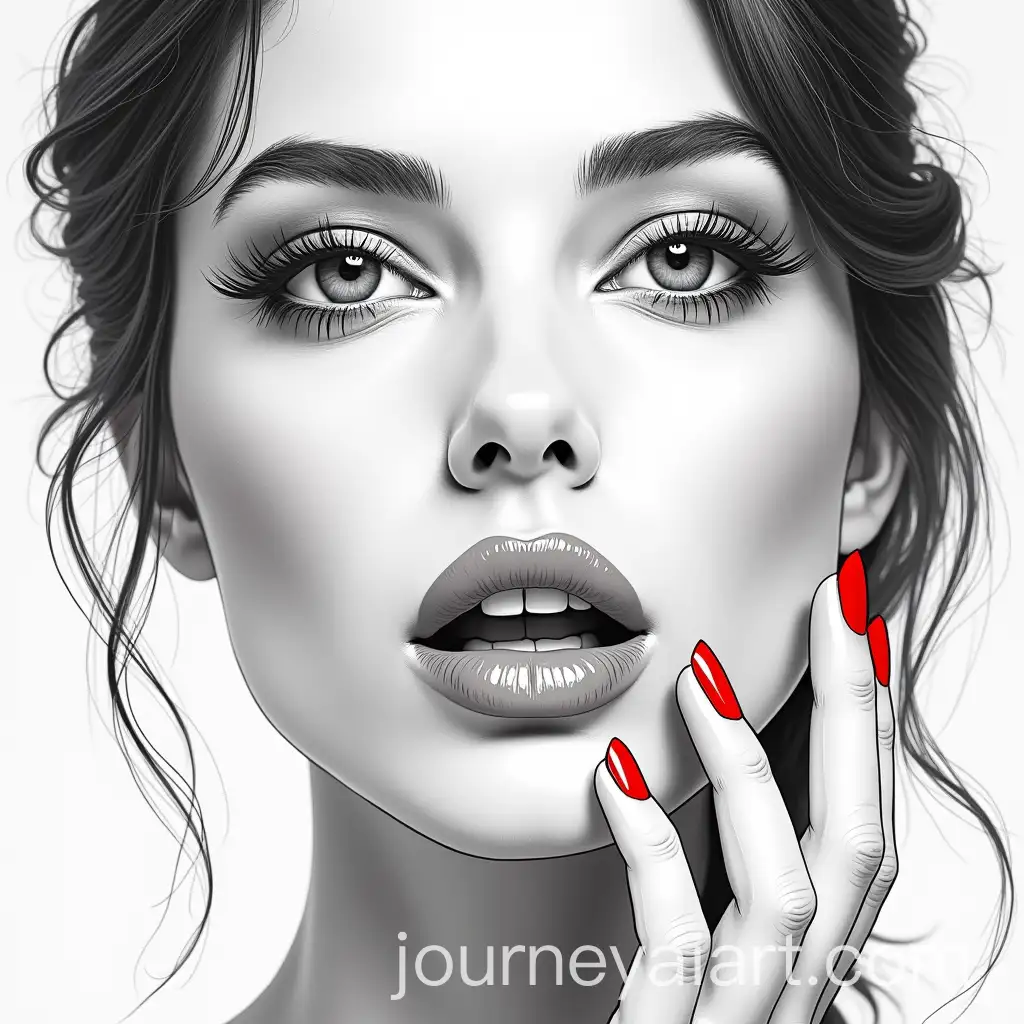 Closeup-Portrait-of-a-Beautiful-Girl-with-Red-Accents-for-bePretty-Salon