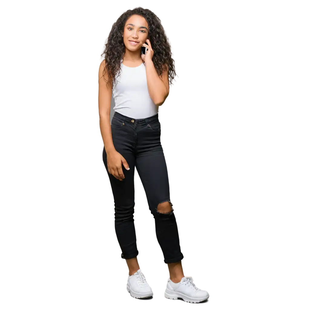 Pretty-Mixed-Girl-PNG-Image-Confident-Portrait-with-Long-Curly-Hair-Casual-Style-in-Jeans-and-Crocs-Sandals