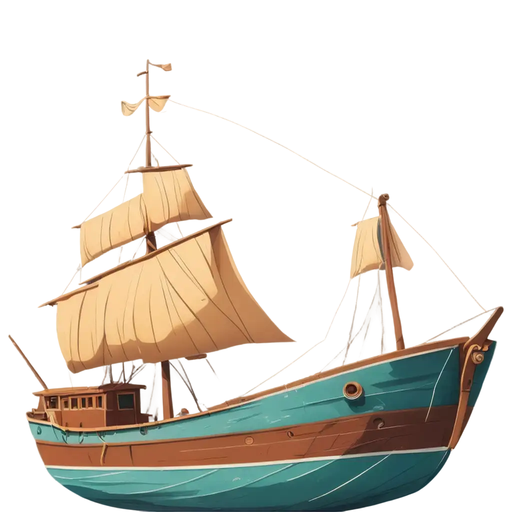 ship in cartoon style