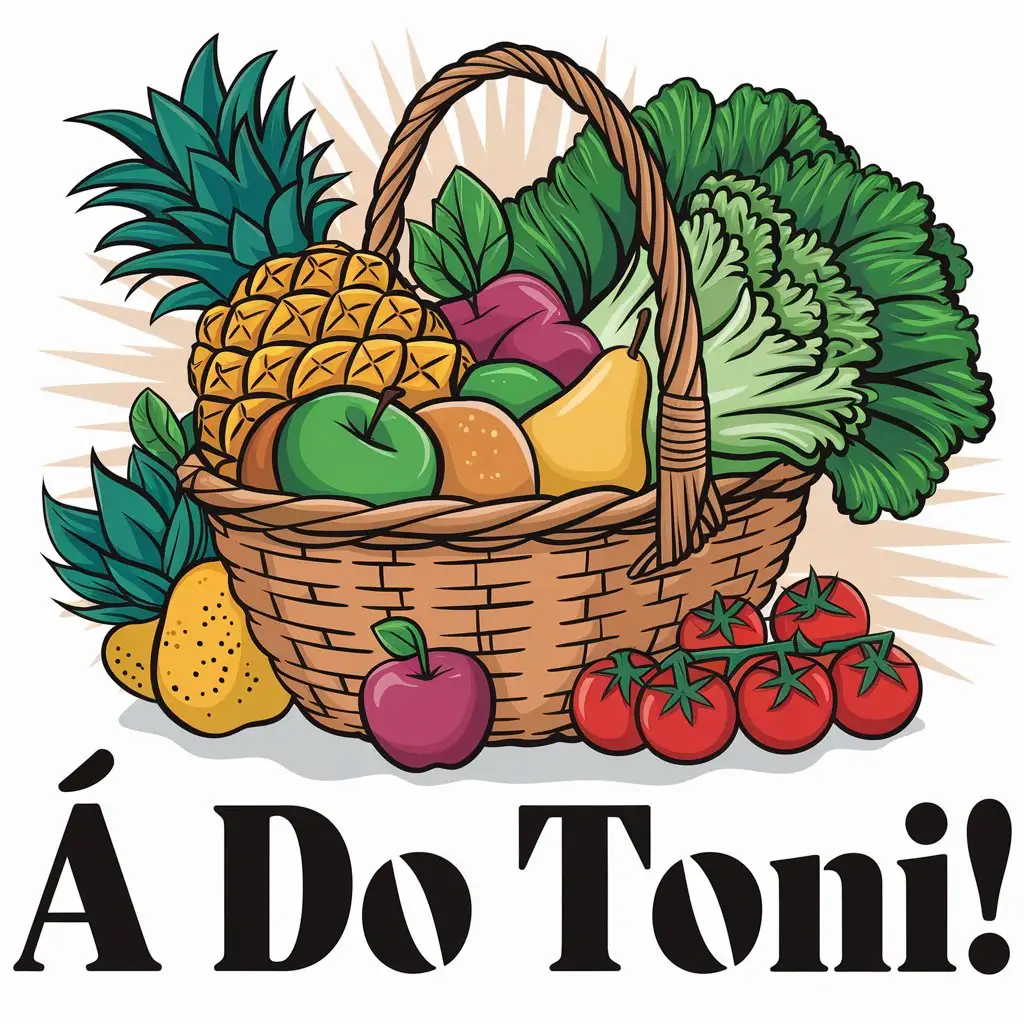 LOGO Design for do Toni Fresh and Vibrant with Tropical Basket and Fruits