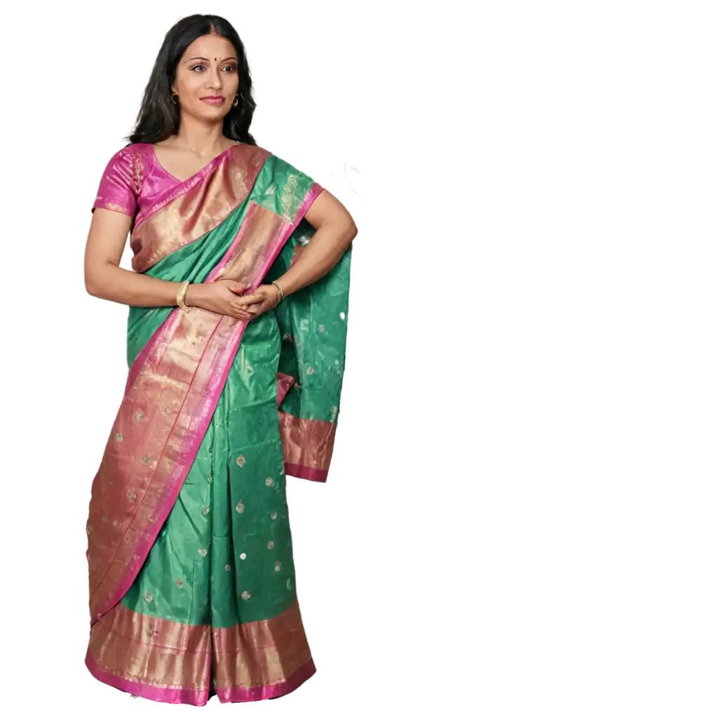 Paithani-Saree-PNG-Image-for-HighQuality-Fashion-Visuals