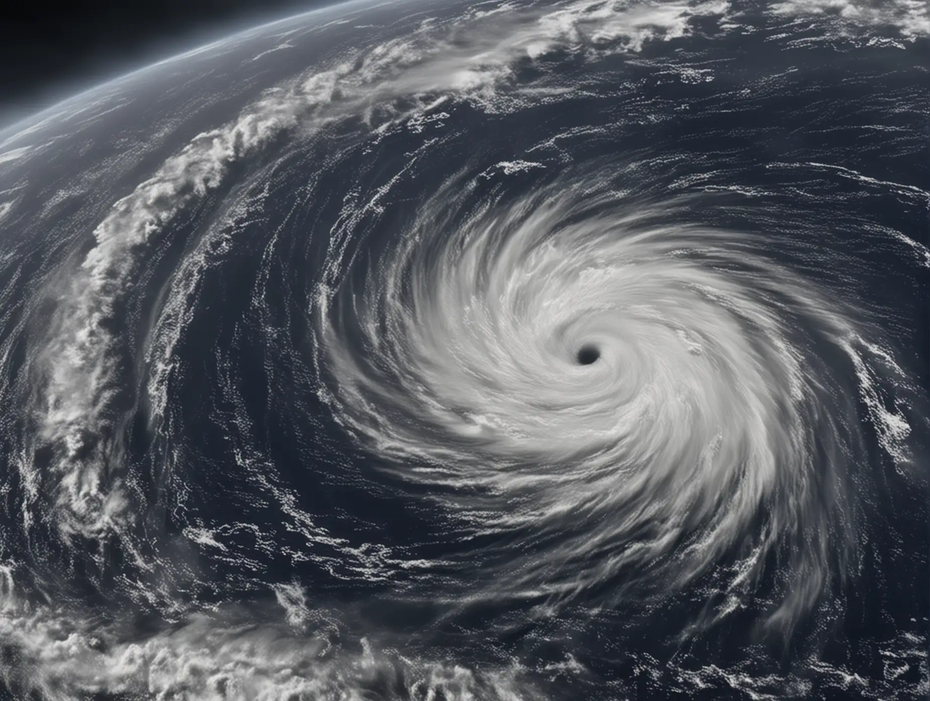 Dramatic Hurricane Scene with Intense Skies