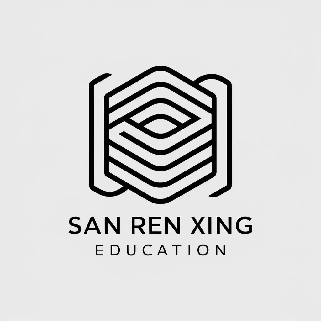 LOGO-Design-For-San-Ren-Xing-Minimalistic-Vector-Logo-for-Educational-Purposes