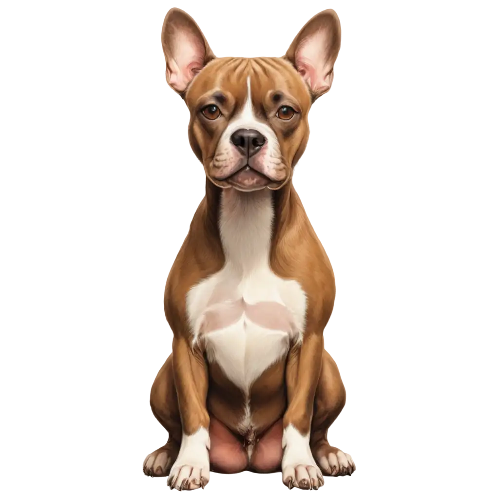 Stunning-American-Bully-Dog-Painting-HighQuality-PNG-for-All-Your-Creative-Needs