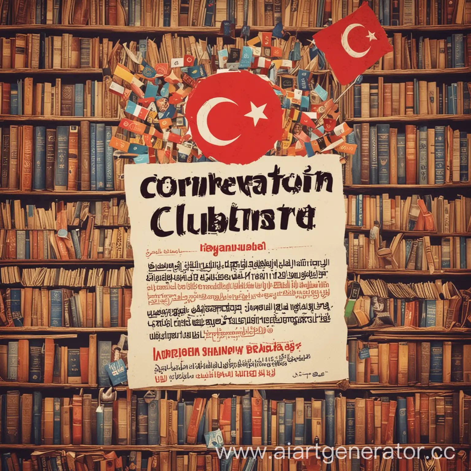 Youth-Turkish-Language-Conversation-Club-in-Library-Poster