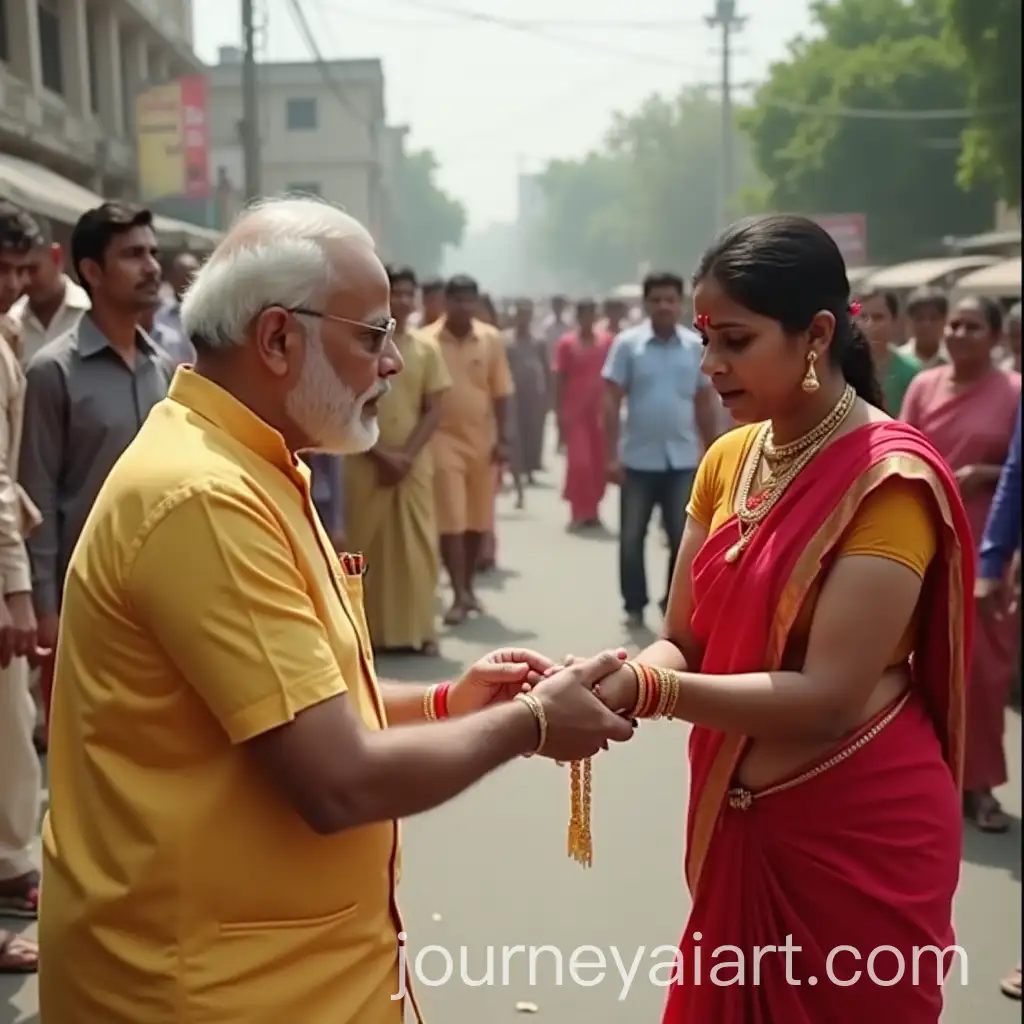 Indian-Prime-Minister-Narendra-Modi-Snatching-Gold-Chain-from-Woman-on-Road