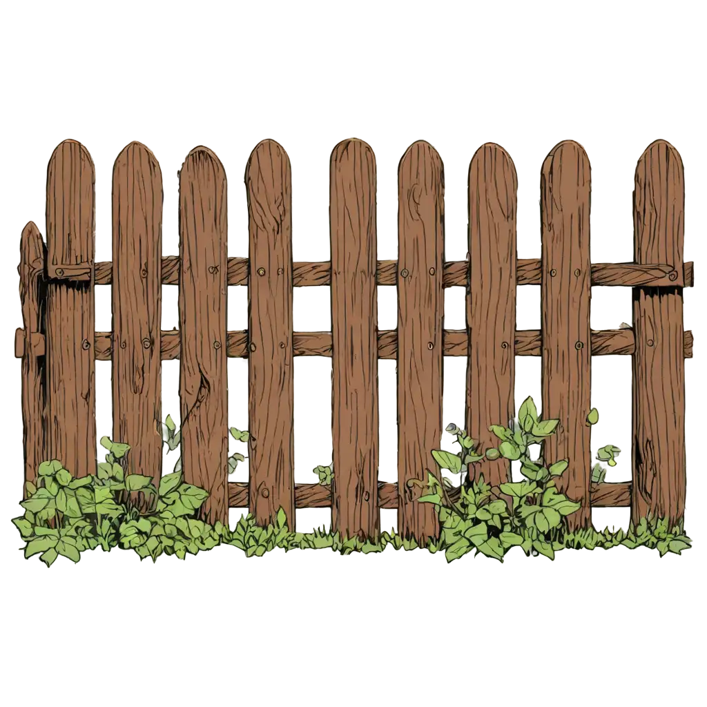 Garden-Fence-Cartoon-PNG-A-Charming-and-Versatile-Image-for-All-Creative-Projects