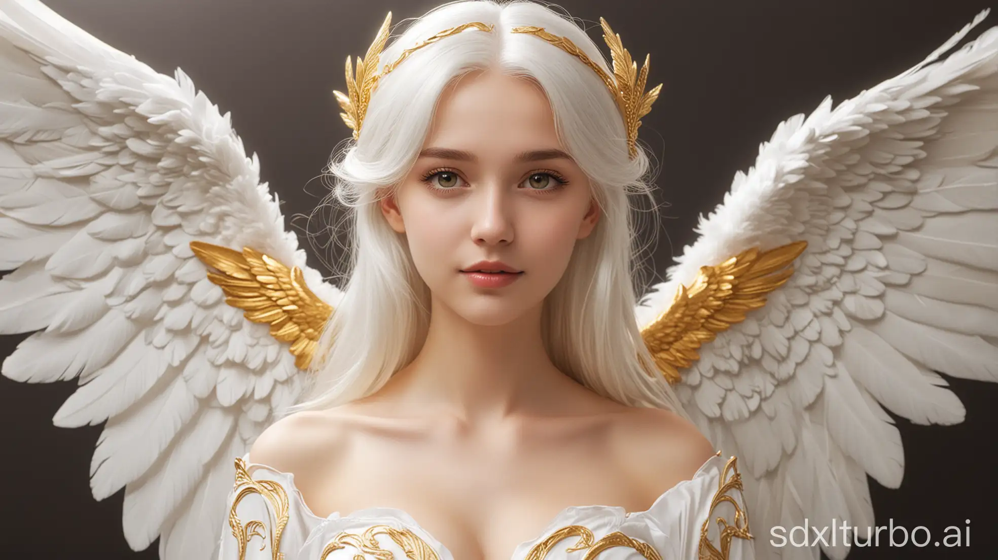 Enchanting-Scene-of-a-WhiteHaired-Angel-Girl-with-Golden-Wings