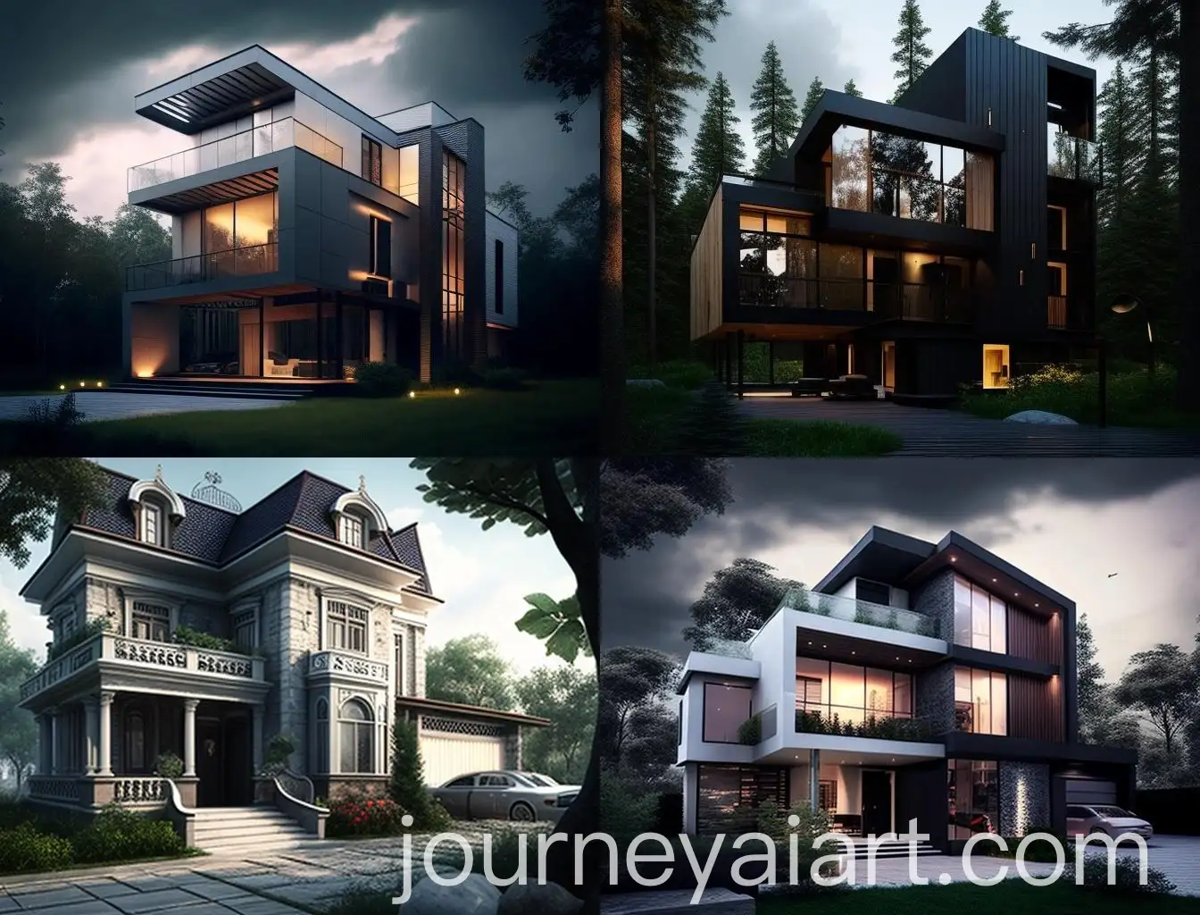 FourStory-House-Exterior-in-Urban-Setting