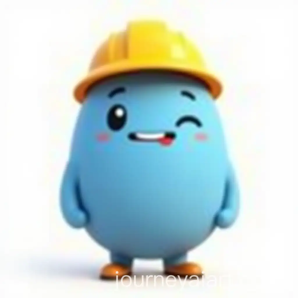 Cute-Blue-RoundAI-Image-Prompt-Expansion-Construction-Worker-Mascot-with-Yellow-Helmet-in-Cartoon-Style