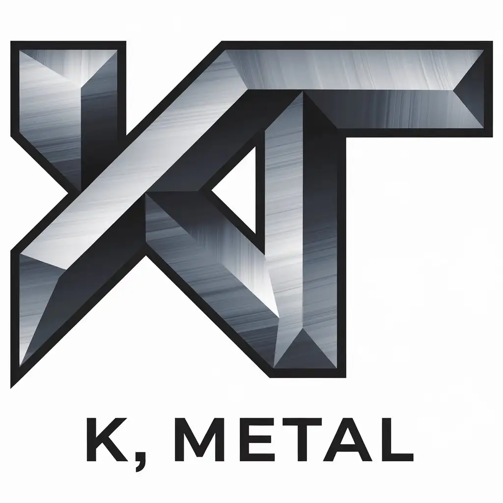 LOGO Design for KT Metal Vector with K T Symbol for Finance Industry