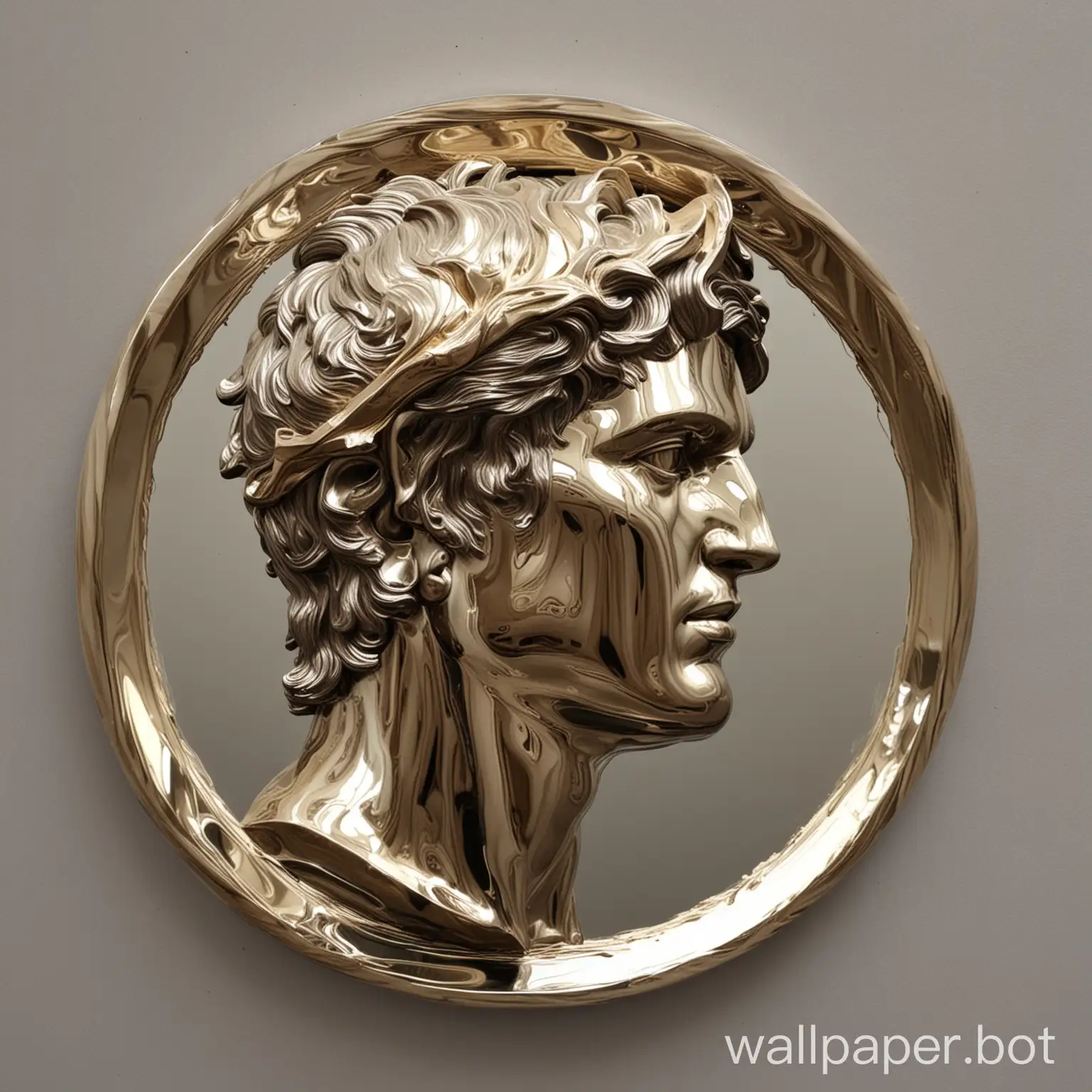 Greek god metallic colour mirror finish picture