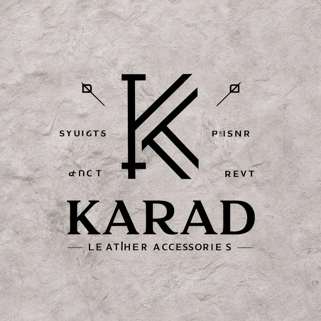 a vector logo design,with the text "KARAD ", main symbol:KD,complex,be used in Leather accessories industry,clear background