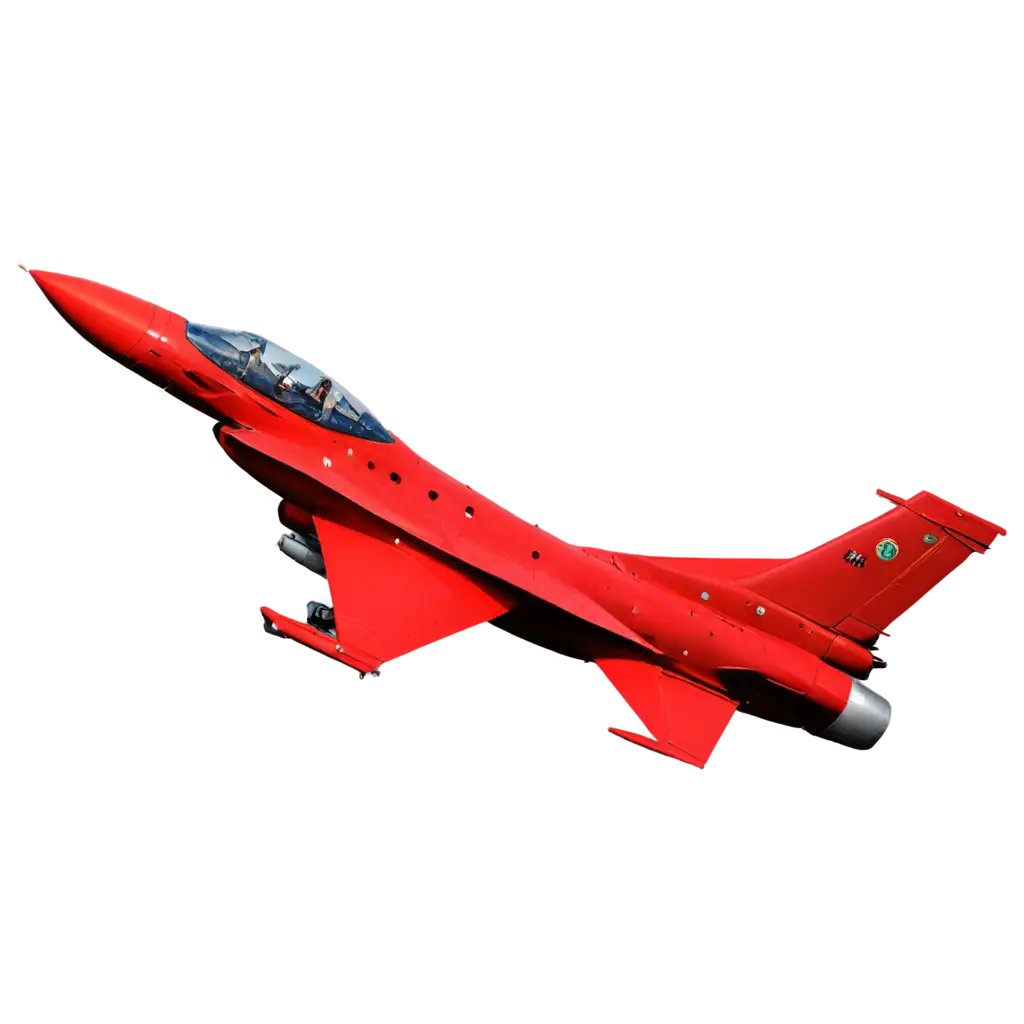 Stunning-Red-F16-Fighter-Jet-PNG-Image