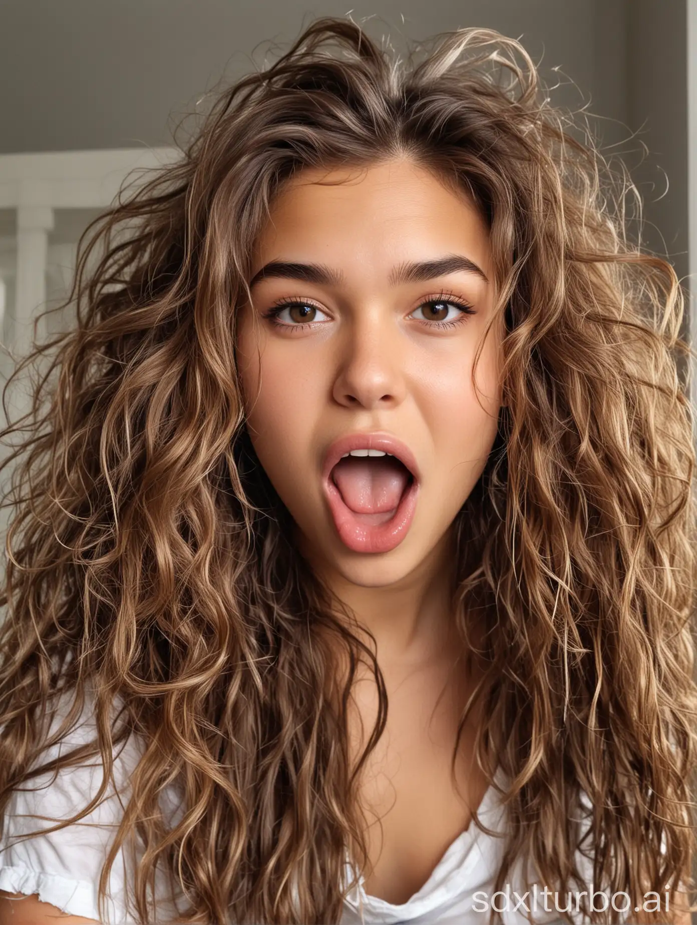 Teenage-Girl-Laneya-Grace-Portrait-with-Expressive-Pose-and-Long-Brown-Wavy-Hair