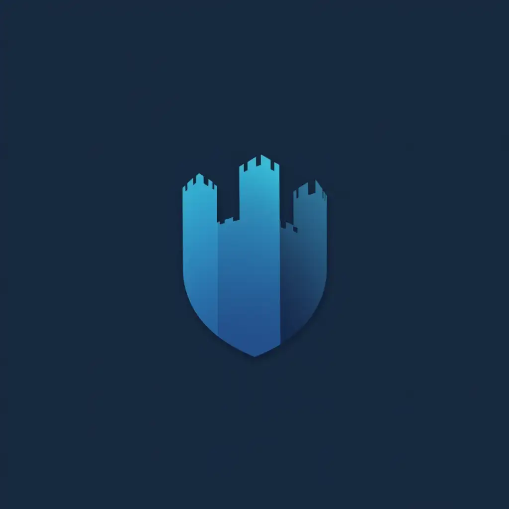 Abstract-Tower-Shield-Logo-with-Dark-Blue-Color-Scheme