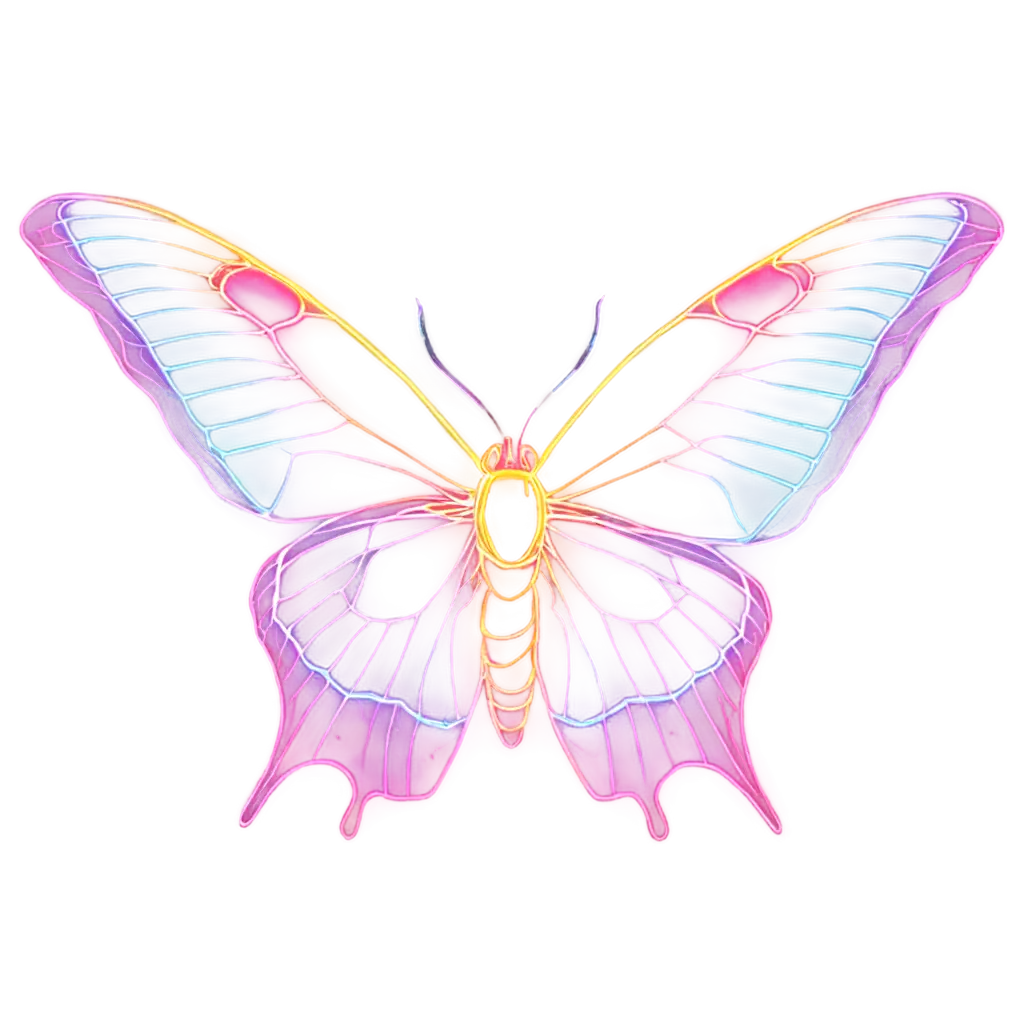 Neon-Glowing-Outlined-Rainbow-Moth-PNG-HighQuality-Transparent-Artwork-for-Digital-Use