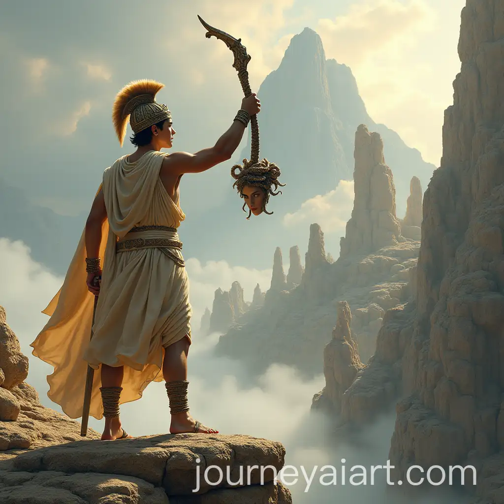 Young-Greek-God-Hermes-Triumphantly-Holding-Medusas-Head