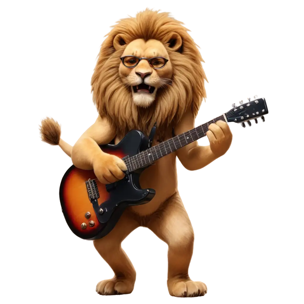 Lion-Playing-Guitar-PNG-Image-Creative-and-Musical-Artistry