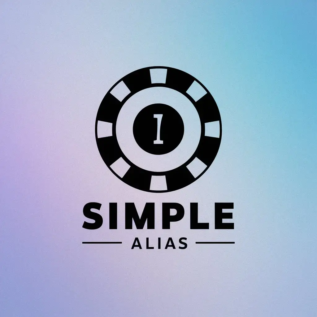 LOGO Design For Simple Alias Poker Chip Symbol in Minimalistic Style for Entertainment Industry