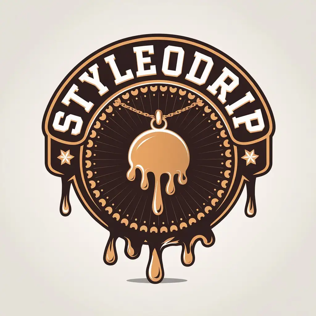 LOGO Design for Styleodrip Vector Logo Featuring a Melting Pendant on a Clear Background