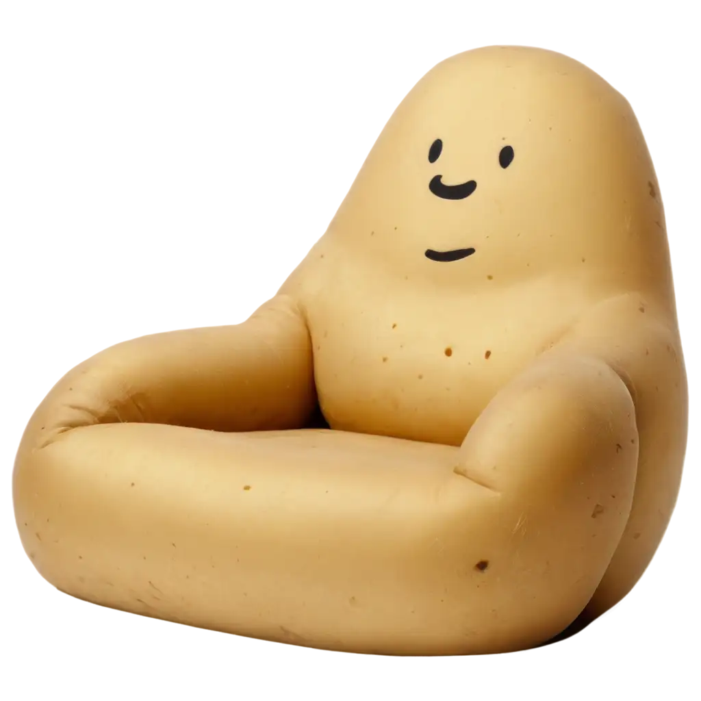 Unique-PNG-Image-Potato-Shaped-as-a-Couch-for-Creative-Design-Projects