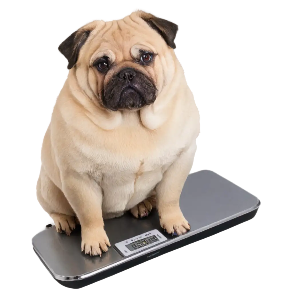 HighQuality-PNG-Image-of-a-Fat-Dog-on-a-Scale-Detailed-AI-Art-Prompt