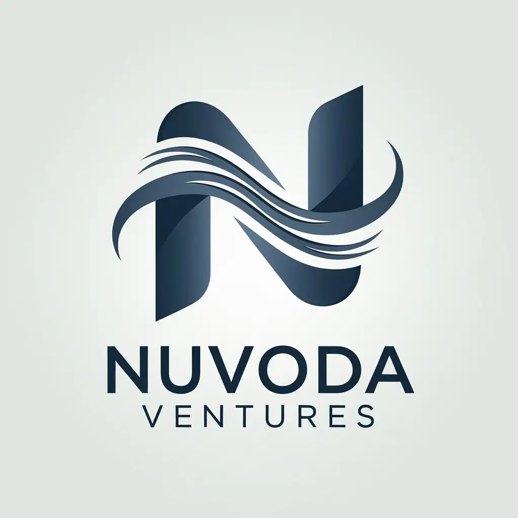 LOGO Design for NuVoda Ventures Professional Vector Logo with New Water Theme