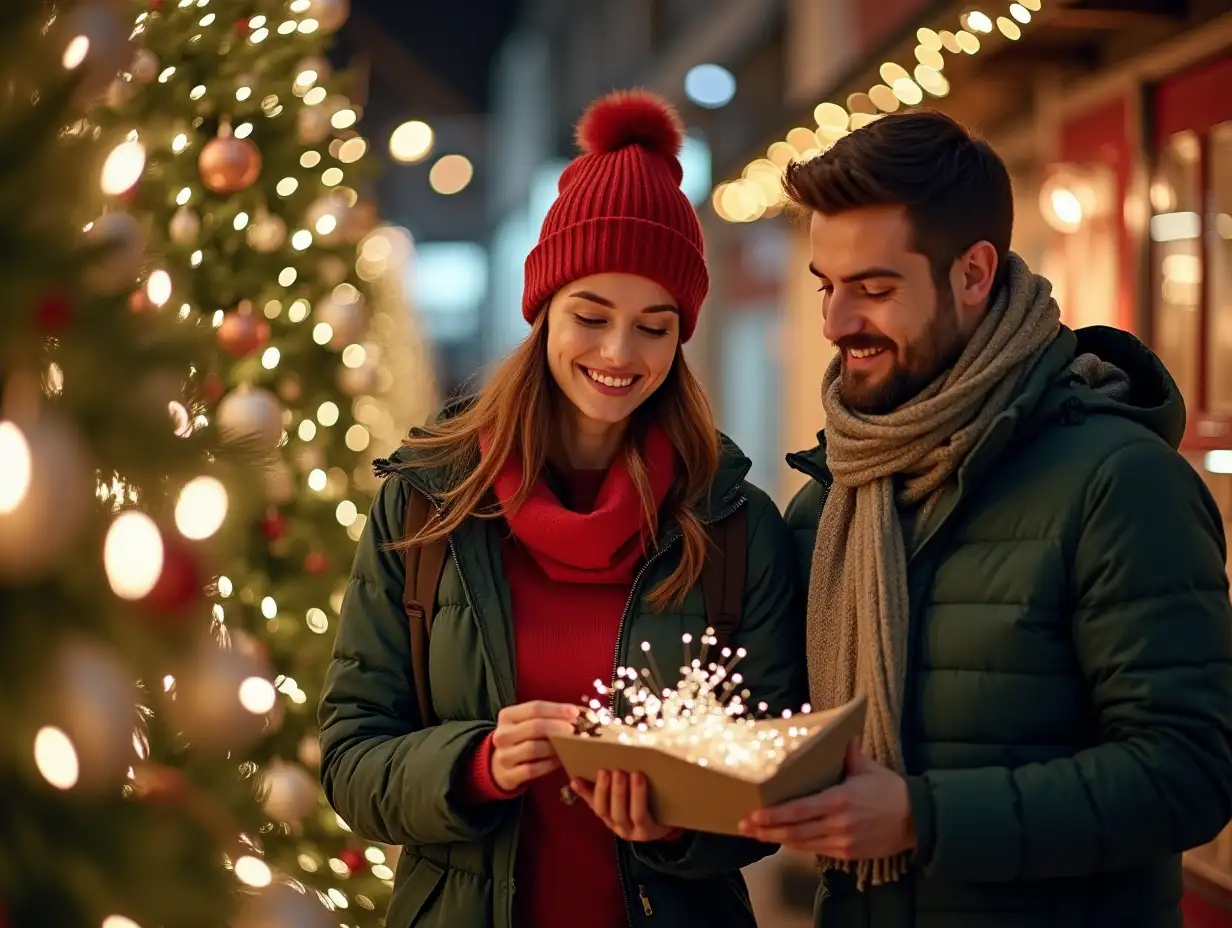 Couples-Selecting-Festive-Christmas-Decorations-Together